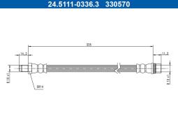 PRZEWÓD HAM./PRZ/ NISSAN KUBISTAR 03- / /L+P/ ATE-HAM 24.5111-0336.3