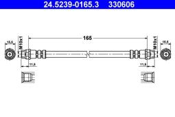 PRZEWÓD HAM./TYŁ/ RENAULT CLIO 01-      /L+P/ ATE-HAM 24.5239-0165.3