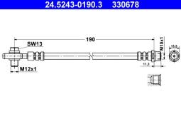 PRZEWÓD HAM./TYŁ/ VW PASSAT 96-05 /L+P/ ATE-HAM 24.5243-0190.3