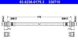 PRZEWÓD HAM./TYŁ/ FIAT IDEA 04- /L+P/ ATE-HAM 83.6236-0175.3