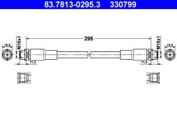 PRZEWÓD HAM./PRZ/ AUDI A4 95-,A6 01- /L+P/ ATE-HAM 83.7813-0295.3
