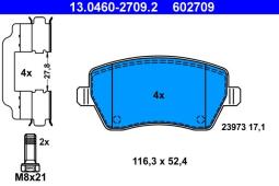 KLOCKI HAM./PRZ/ RENAULT CLIO 1,5DCI 05- ATE-HAM 13.0460-2709.2