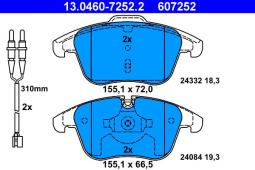 KLOCKI HAM./PRZ/ CITROEN C5 1,6-1,8 16V  09- ATE-HAM 13.0460-7252.2