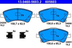 KLOCKI HAM./PRZ/ TOYOTA AURIS 07- ATE-HAM 13.0460-5603.2