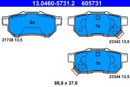 KLOCKI HAM./TYŁ/ HONDA CIVIC COUPE 99- ATE-HAM 13.0460-5731.2