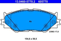 KLOCKI HAM./PRZ/ LEXUS IS 250 05- ATE-HAM 13.0460-5770.2