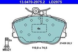 KLOCKI HAM./PRZ/ DB W202 93- /C/        /CERAMIC/ ATE-HAM 13.0470-2975.2