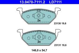 KLOCKI HAM./PRZ/ VW GOLF IV             /CERAMIC/ ATE-HAM 13.0470-7111.2