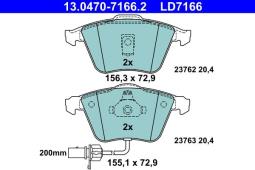 KLOCKI HAM./PRZ/ AUDI A6 01- /CERAMIC/ ATE-HAM 13.0470-7166.2
