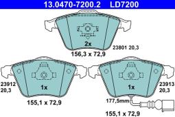 KLOCKI HAM./PRZ/ VW 1,6FSI-2,0TFSI 05-  /CERAMIC/ ATE-HAM 13.0470-7200.2