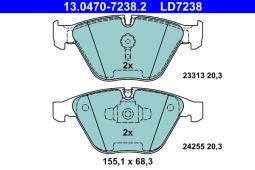 KLOCKI HAM./PRZ/ BMW 3 /E90/ 07-        /CERAMIC/ ATE-HAM 13.0470-7238.2