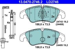 KLOCKI HAM./PRZ/ AUDI 3,0 08- /CERAMIC/ ATE-HAM 13.0470-2746.2