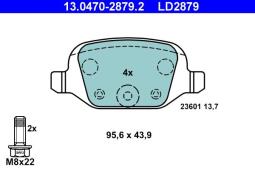 KLOCKI HAM./TYŁ/ FIAT PUNTO 00-/ 500 07-/CERAMIC/ ATE-HAM 13.0470-2879.2