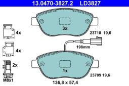 KLOCKI HAM./PRZ/ FIAT GRANDE PUNTO 07-  /CERAMIC/ ATE-HAM 13.0470-3827.2