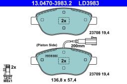 KLOCKI HAM./PRZ/ FIAT STILO 1,8-1,9JTD  01- /BRAVO 07-/ /CERAMIC/ ATE-HAM 13.0470-3983.2