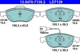 KLOCKI HAM./PRZ/ ALFA 156 97- 2,0-2,5    /CERAMIC/ ATE-HAM 13.0470-7139.2