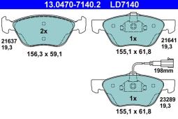 KLOCKI HAM./PRZ/ ALFA 156 1,6-1,8 98-    /CERAMIC/ ATE-HAM 13.0470-7140.2