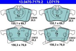KLOCKI HAM./PRZ/ OPEL CORSA 03-         /CERAMIC/ ATE-HAM 13.0470-7179.2