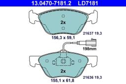 KLOCKI HAM./PRZ/ ALFA ROMEO 156 2,4JTD 03- /CERAMIC/ ATE-HAM 13.0470-7181.2