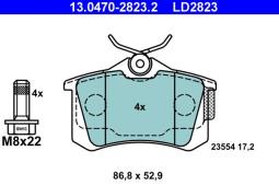 KLOCKI HAM./TYŁ/ VW PASSAT 97-,AUDI A4 97- /CERAMIC/ ATE-HAM 13.0470-2823.2