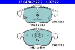 KLOCKI HAM./PRZ/ OPEL VECTRA 02- 1,8-2,2DTI /CERAMIC/ ATE-HAM 13.0470-7172.2