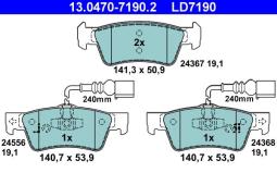 KLOCKI HAM./TYŁ/ VW TOUAREG 02- /CZUJNIK/ /SYSTEM ATE/ /CERAMIC/ ATE-HAM 13.0470-7190.2