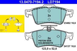 KLOCKI HAM./TYŁ/ FORD FOCUS 02- /CERAMIC/ ATE-HAM 13.0470-7194.2