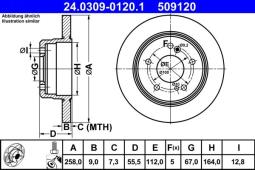 TARCZA HAM./ATE-POWER DISC/ ATE-HAM 24.0309-0120.1