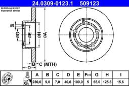 TARCZA HAM./TYŁ/ VW BORA @232X9         /POWER DISC/ ATE-HAM 24.0309-0123.1