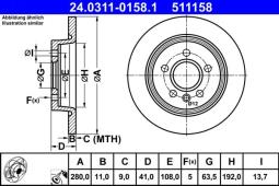 TARCZA HAM./ATE-POWER DISC/ ATE-HAM 24.0311-0158.1