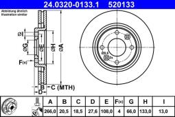 TARCZA HAM./ATE-POWER DISC/ ATE-HAM 24.0320-0133.1
