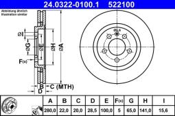 TARCZA HAM./ATE-POWER DISC/ ATE-HAM 24.0322-0100.1