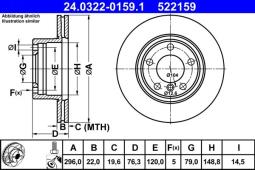 TARCZA HAM./ATE-POWER DISC/ ATE-HAM 24.0322-0159.1