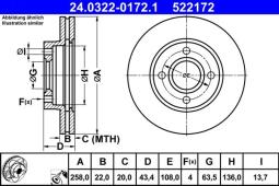 TARCZA HAM./ATE-POWER DISC/ ATE-HAM 24.0322-0172.1