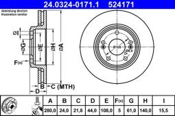 TARCZA HAM./ATE-POWER DISC/ ATE-HAM 24.0324-0171.1