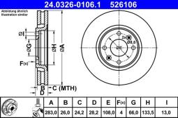 TARCZA HAM./ATE-POWER DISC/ ATE-HAM 24.0326-0106.1