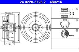 BĘBEN HAM.FORD FIESTA 01- /203X81/ /+ABS/ ATE-HAM 24.0220-3726.2