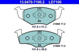 KLOCKI HAM./PRZ/ VW GOLF III /ATE/ 17,3MM /CERAMIC/ ATE-HAM 13.0470-7100.2