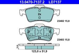 KLOCKI HAM./TYŁ/ NISSAN PRIMERA 02-     /CERAMIC/ ATE-HAM 13.0470-7137.2