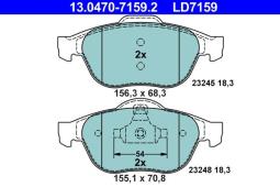 KLOCKI HAM./PRZ/ RENAULT LAGUNA 01-     KOŁA 16 /CERAMIC/ ATE-HAM 13.0470-7159.2
