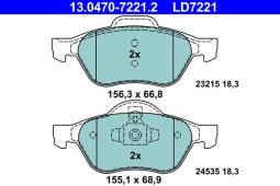 KLOCKI HAM./PRZ/ RENAULT LAGUNA 1,6 16V 01- /ATE/ /CERAMIC/ ATE-HAM 13.0470-7221.2