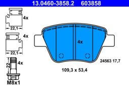 KLOCKI HAM./TYŁ/ VW CADDY, GOLF VI 10- ATE-HAM 13.0460-3858.2