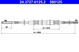 LINKA HAM.VW PASSAT 88- /BĘBNY/ ATE-HAM 24.3727-0125.2