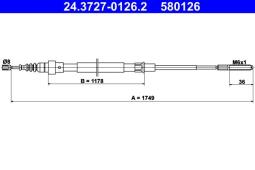 LINKA HAM.VW PASSAT 88- /TARCZE/ ATE-HAM 24.3727-0126.2