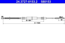 LINKA HAM.VW PASSAT 93- /BĘBNY/ ATE-HAM 24.3727-0153.2