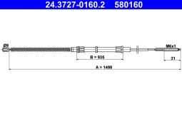 LINKA HAM.VW GOLF III 95- /BĘBNY/ ATE-HAM 24.3727-0160.2
