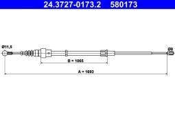 LINKA HAM.SEAT TOLEDO,LEON 00-01 /P+L/ /TYŁ/ ATE-HAM 24.3727-0173.2