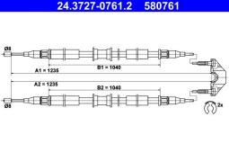 LINKA HAM.OPEL COMBO 01- /TYLNA/        /BĘBNY/ ATE-HAM 24.3727-0761.2