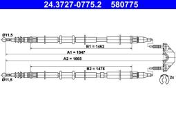 LINKA HAM.OPEL ASTRA 04- /TYLNA/ /TARCZE/ ATE-HAM 24.3727-0775.2
