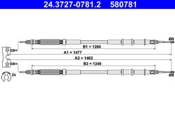 LINKA HAM.OPEL CORSA 1,0-1,2 06- /TYLNA/ ATE-HAM 24.3727-0781.2